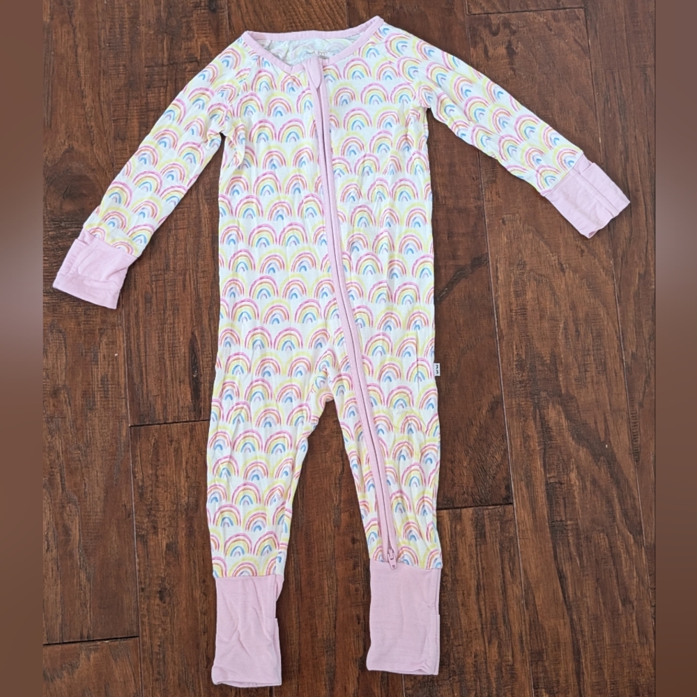 6-12m Little Sleepies Zippy Pastel Rainbows